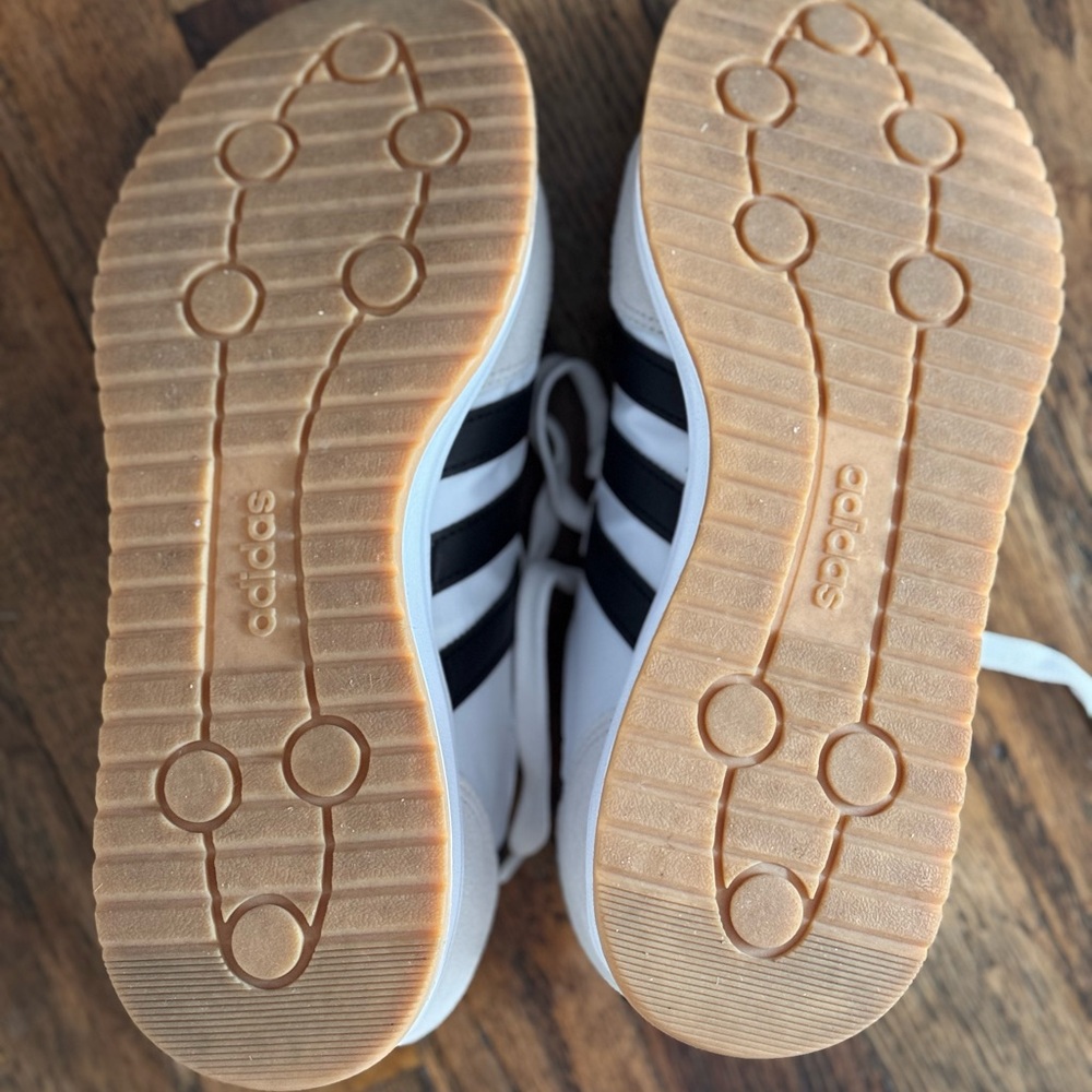 Adidas Women's Cream and Black Sneakers - Picture 5 of 6